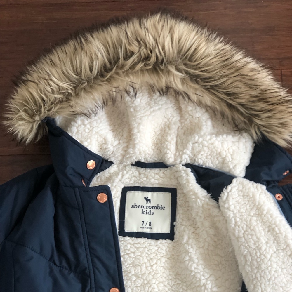 Abercrombie Kids Parka - Navy Blue